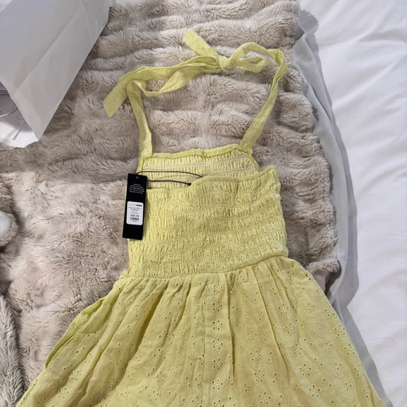 Fashion Nova Lemon Eyelet Dress - Picture 2 of 4